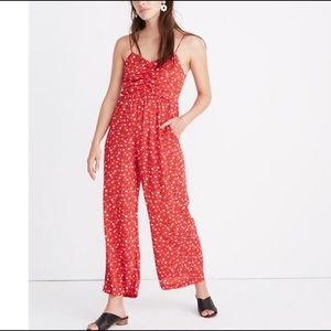 Madewell ruched wide-leg jumpsuit
